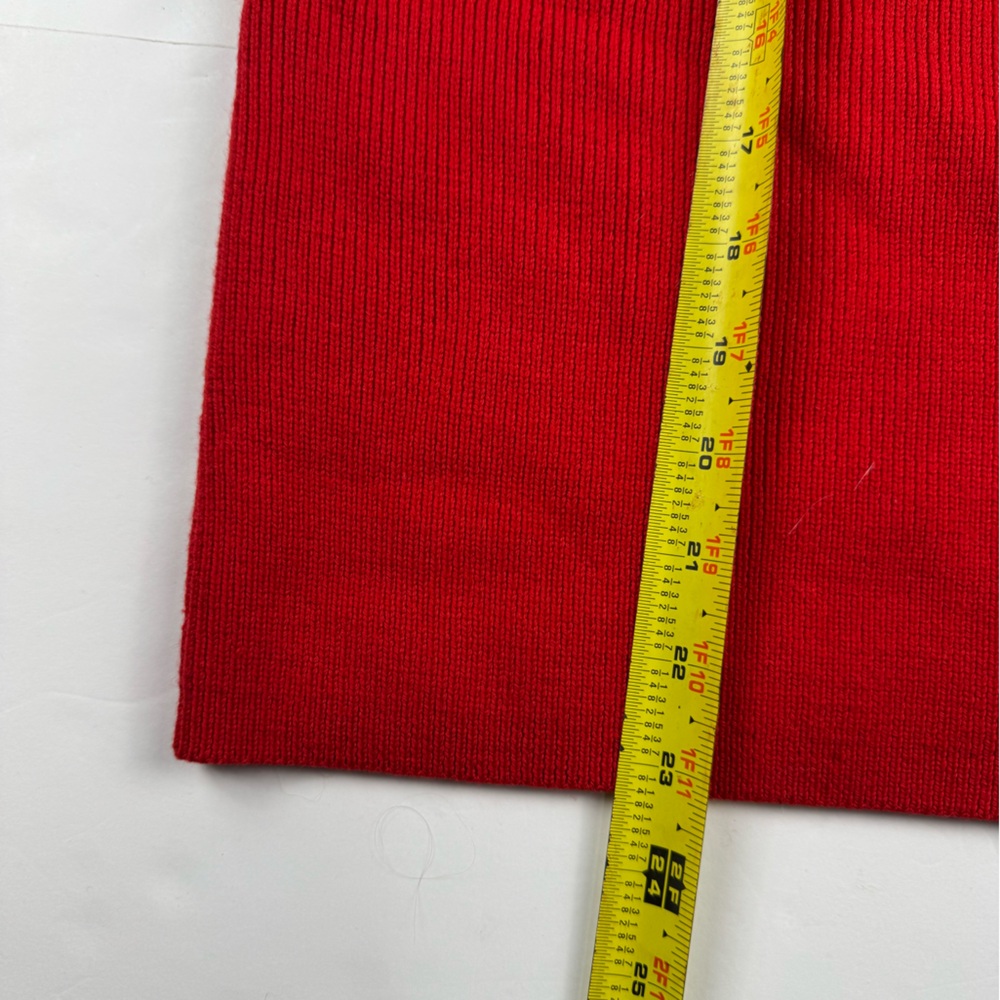 Vintage Pendleton Red Merino Wool Sweater with leather detailing size 1x - Picture 7 of 9